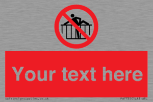 Custom prohibition do not cross barrier